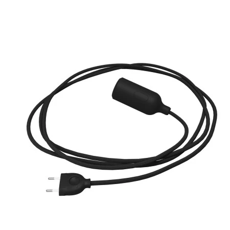 Snake Lampada in silicone con interruttore e spina - Nero