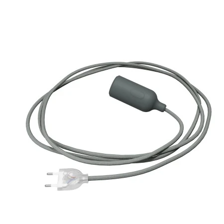 Snake Lampada in silicone con interruttore e spina - Grigio