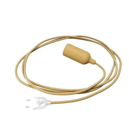 Snake Lampada in silicone con interruttore e spina - Mostarda