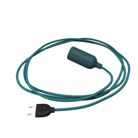 Snake Lampada in silicone con interruttore e spina - Petrolio