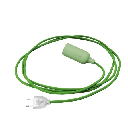 Snake Lampada in silicone con interruttore e spina - Verde prato