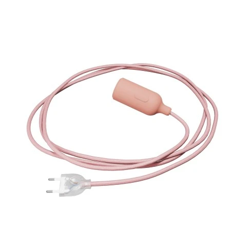 Snake Lampada in silicone con interruttore e spina - Salmone