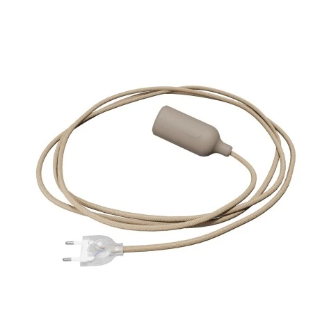 Snake Lampada in silicone con interruttore e spina - Desert Brown