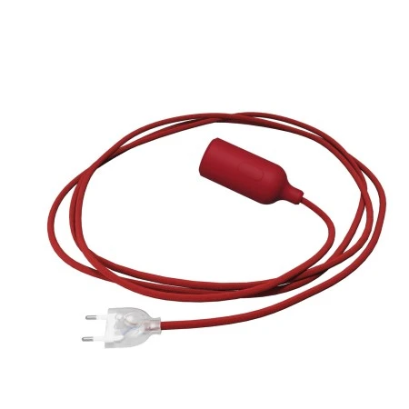 Snake Lampada in silicone con interruttore e spina - Rosso