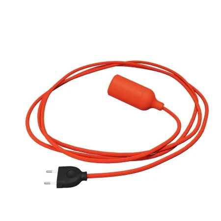 Snake Lampada in silicone con interruttore e spina - Arancione
