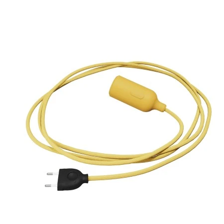 Snake Lampada in silicone con interruttore e spina - Giallo