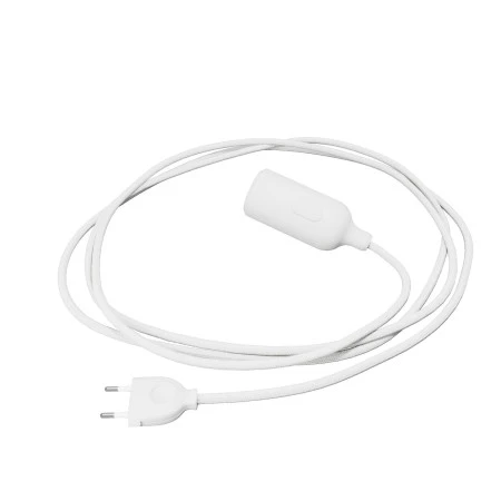 Snake Lampada in silicone con interruttore e spina - Bianco