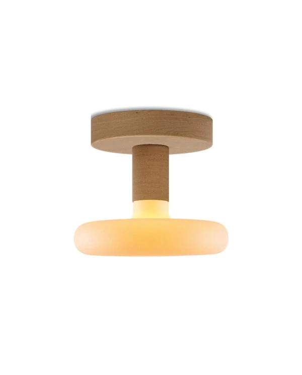 Lampada Fermaluce in legno con lampadina Dash