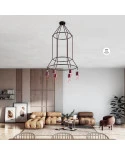 CHANDELIER 3 CAGE ROUND 6 22614