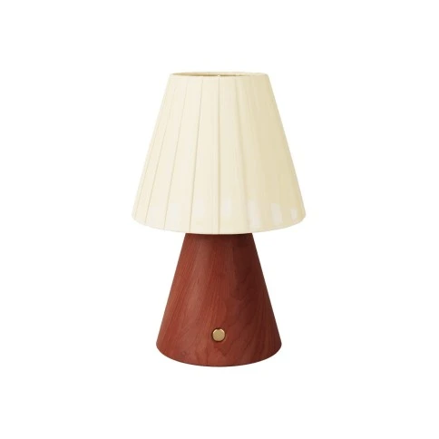 Lampada portatile ricaricabile Cabless11 con lampadina a goccia e paralume