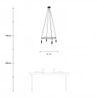 Lampadario Cage a 4 cadute P-Light
