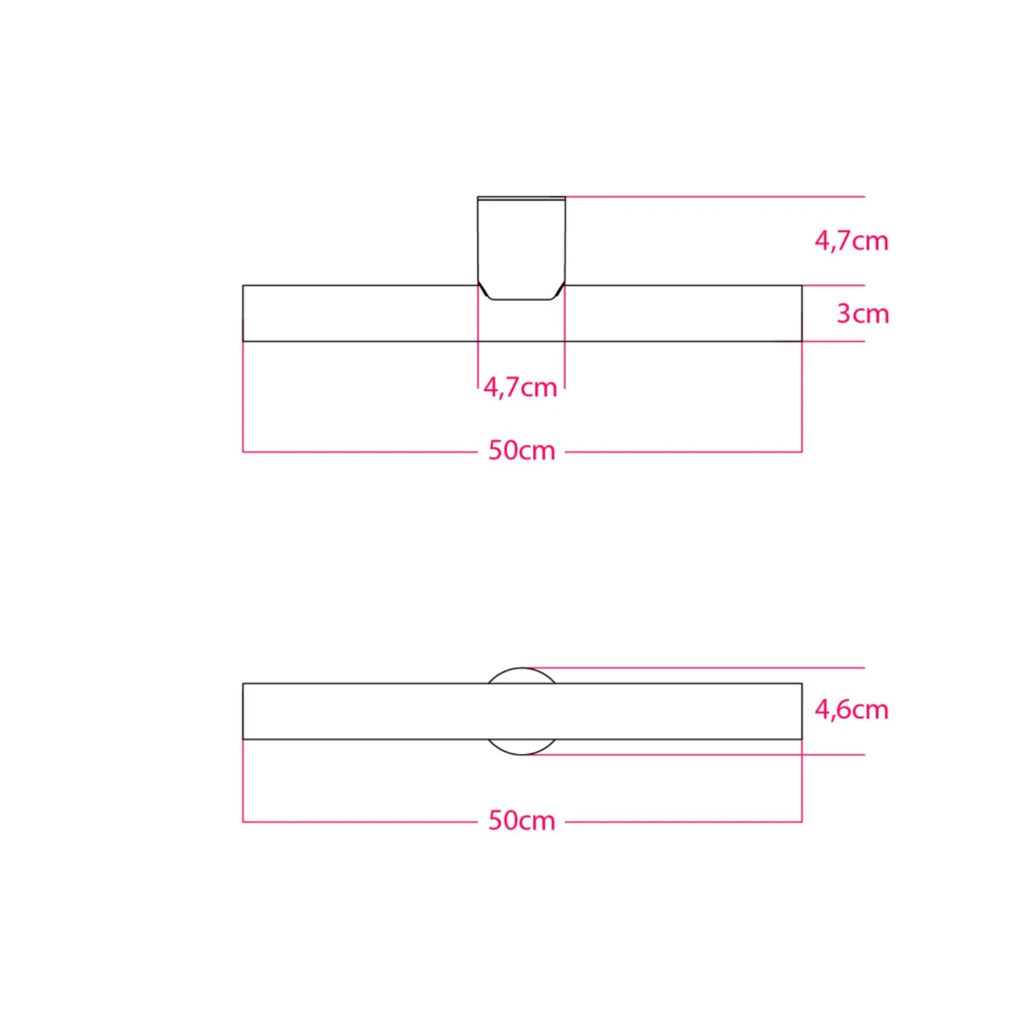 Lampada esse14 da parete o soffitto per lampadina LED lineare S14d - Waterproof IP44