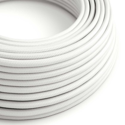 Cavo tessile Bianco Ottico lucido - L'Originale Creative-Cables - RM01 rotondo 2x0,75mm / 3x0,75mm