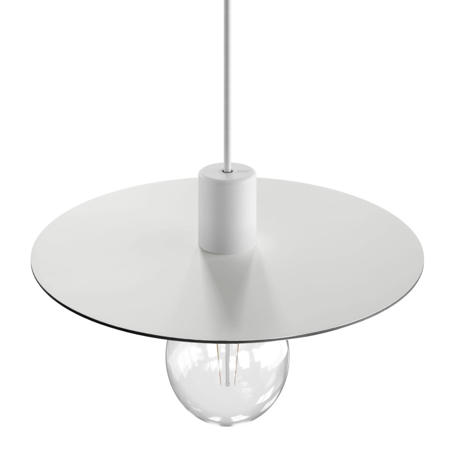 EIVA ELEGANT Lampada a sospensione con 5 m cavo tessile, paralume Ellepì, rosone e portalampada in silicone IP65 waterproof