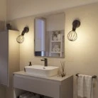 Lampada da parete per paralume con snodo orientabile, rosone e portalampada IP65 waterproof - Fermaluce EIVA ELEGANT