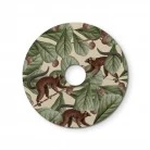 Paralume mini piatto Ellepì con animali della giungla 'Wildlife Whispers', diametro 24 cm - Made in Italy