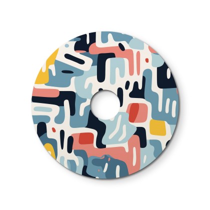 Paralume mini piatto Ellepì  con disegni geometrici 'Kaleidoscope', diametro 24 cm - Made in Italy