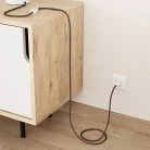 Cavo elettrico trecciato in cotone Marrone Espresso - L'Originale Creative Cables, per valorizzare i tuoi lampadari - TC13