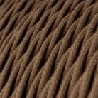 Cavo elettrico trecciato in cotone Marrone Espresso - L'Originale Creative Cables, per valorizzare i tuoi lampadari - TC13