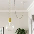 Cavo per illuminazione trecciato in cotone, juta e lino Country - L'Originale Creative Cables, per lampade fai-da-te - TN07