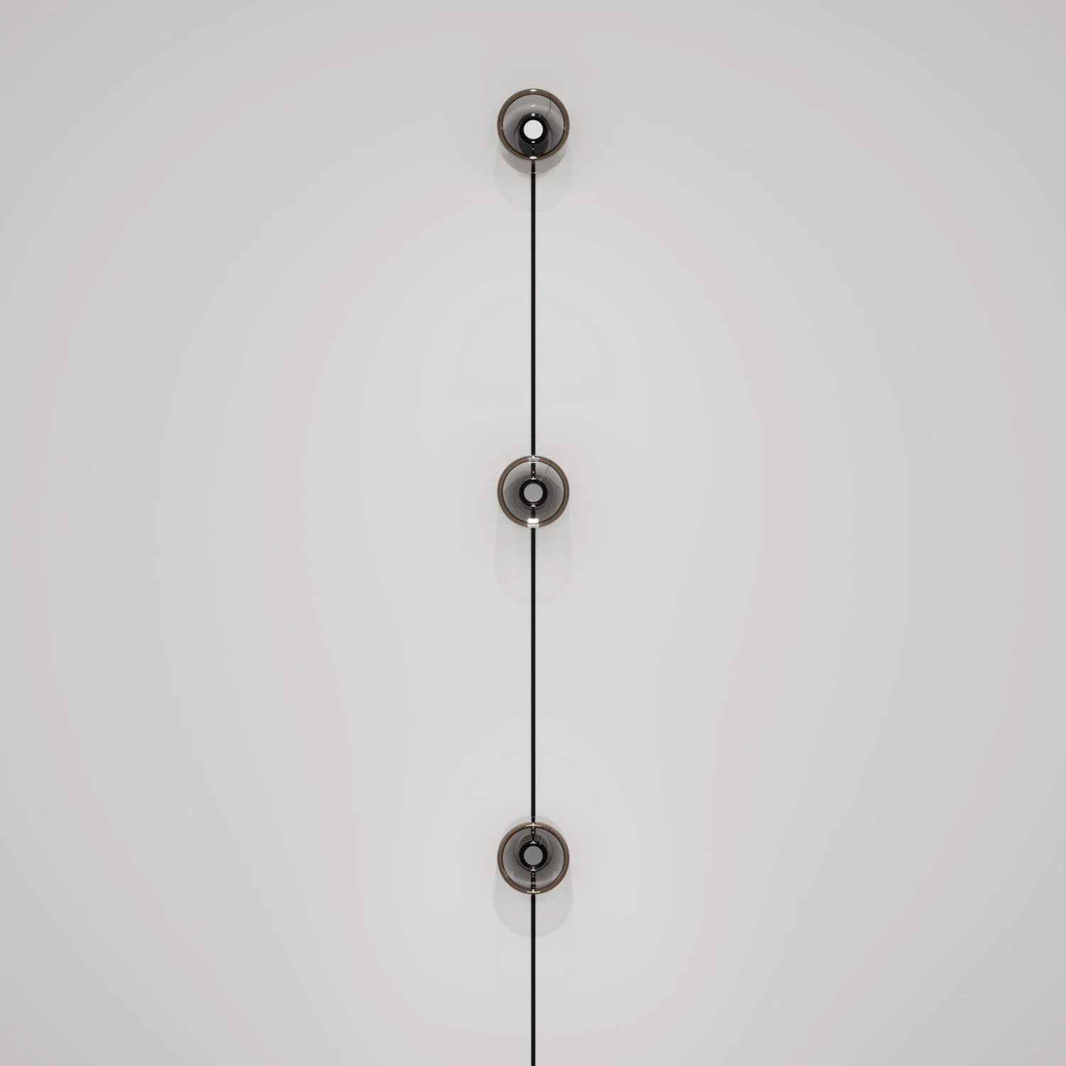 Lampada da parete Spostaluce con spina e 3 lampadine Ghost