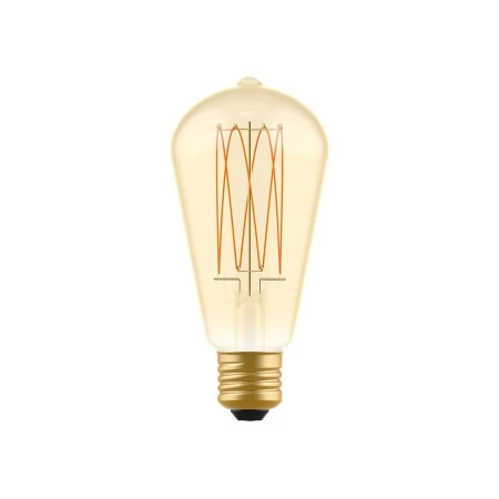 Lampadina LED Dorata Carbon Line filamento verticale Edison ST64 7W 640Lm E27 2700K Dimmerabile - C54