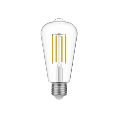 Lampadina LED Trasparente Edison ST64 7W 806Lm E27 3500K Dimmerabile - N02