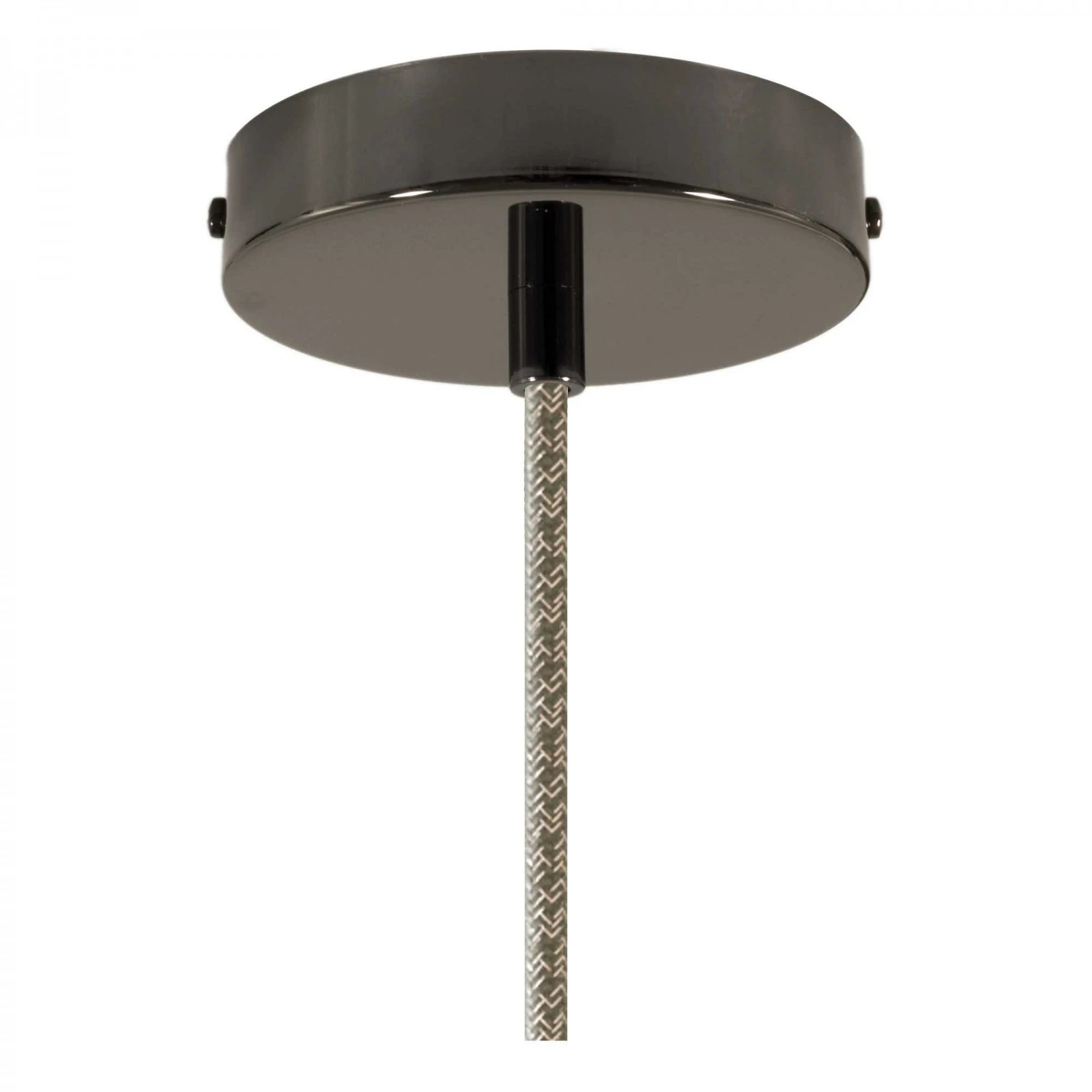 Lampada a sospensione Made in Italy completa di cavo tessile e finiture in metallo