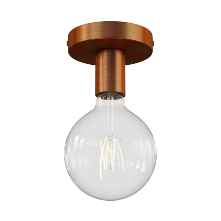 Fermaluce Metal, il punto luce in metallo a parete o soffitto - Rame satinato