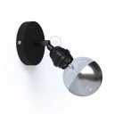 Fermaluce Metallo 90° con portalampada filettato E27, punto luce in metallo orientabile