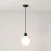 Lampada a sospensione Made in Italy completa di cavo tessile e finiture in porcellana colorata