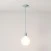 Lampada a sospensione Made in Italy completa di cavo tessile e finiture in porcellana colorata