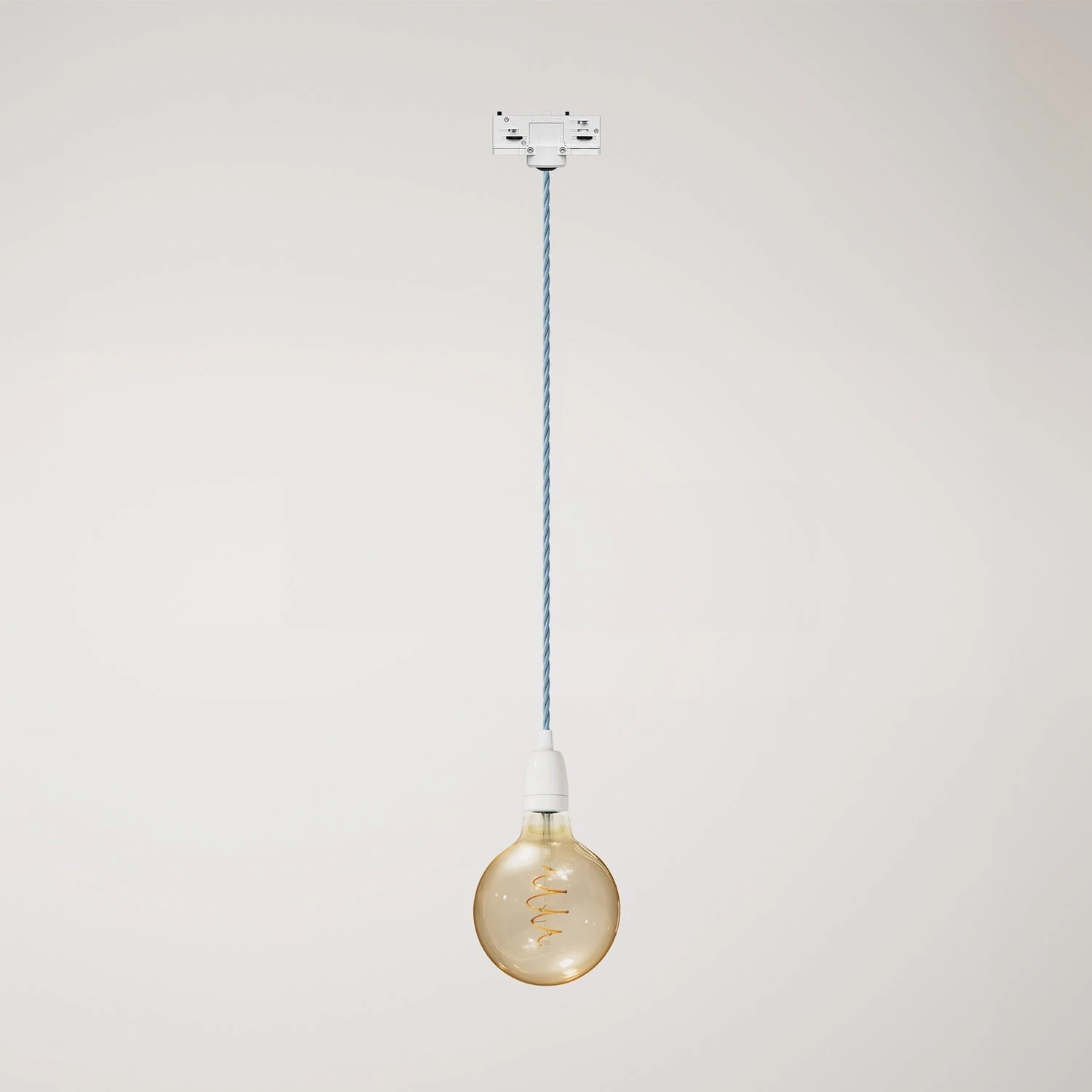 Lampada a sospensione classica per binari con finiture in porcellana