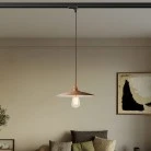 Lampada a sospensione con paralume in ceramica Piatto per binari