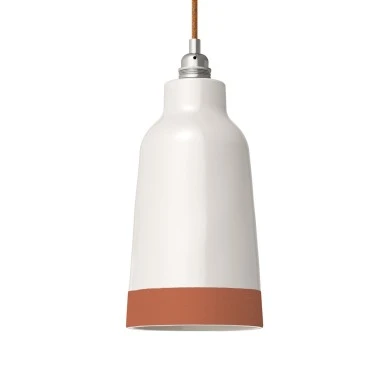 Paralume Bottiglia bicolore in ceramica, collezione Materia - Made in Italy