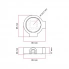 Base in porcellana per presa elettrica e interruttore/deviatore compatibile con Creative-Tubes - da 1 a 4 uscite