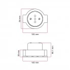 Kit presa bipasso italiana 10/16A da parete e base per Creative-Tubes in porcellana
