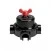 Kit interruttore/deviatore con dado a farfalla e base per Creative-Tubes in porcellana nera