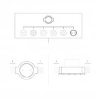 Kit scatola di derivazione e base per Creative-Tubes in porcellana