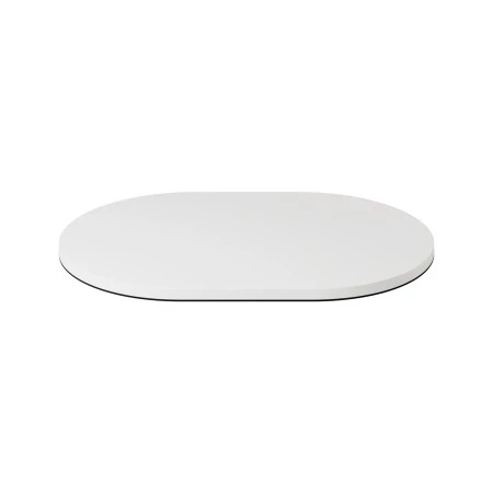 Base metallica ovale per lampada da tavolo MAG-Y - Bianco opaco