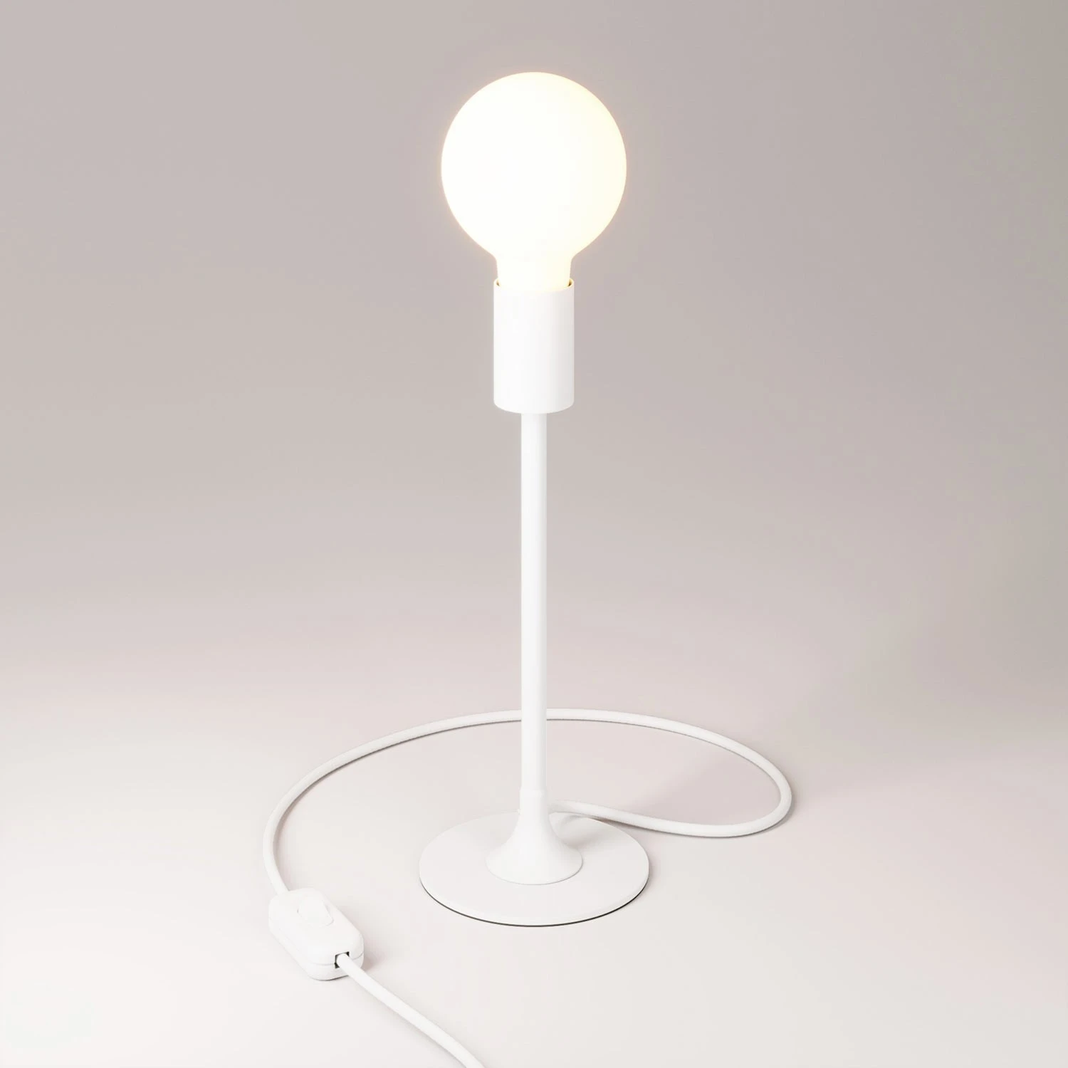 Lampada da tavolo MAG-Y con base metallica tonda