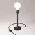 Lampada da tavolo MAG-Y con base metallica tonda