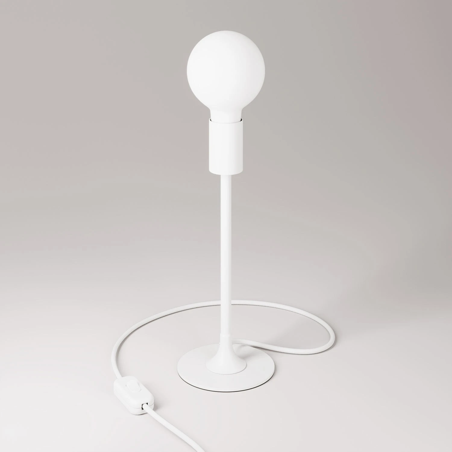 Lampada da tavolo MAG-Y con base metallica tonda
