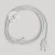 Cablaggio per lampada con cavo bianco in cotone 3 m
