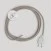 Cablaggio per lampada con cavo grigio tortora in cotone 3 m