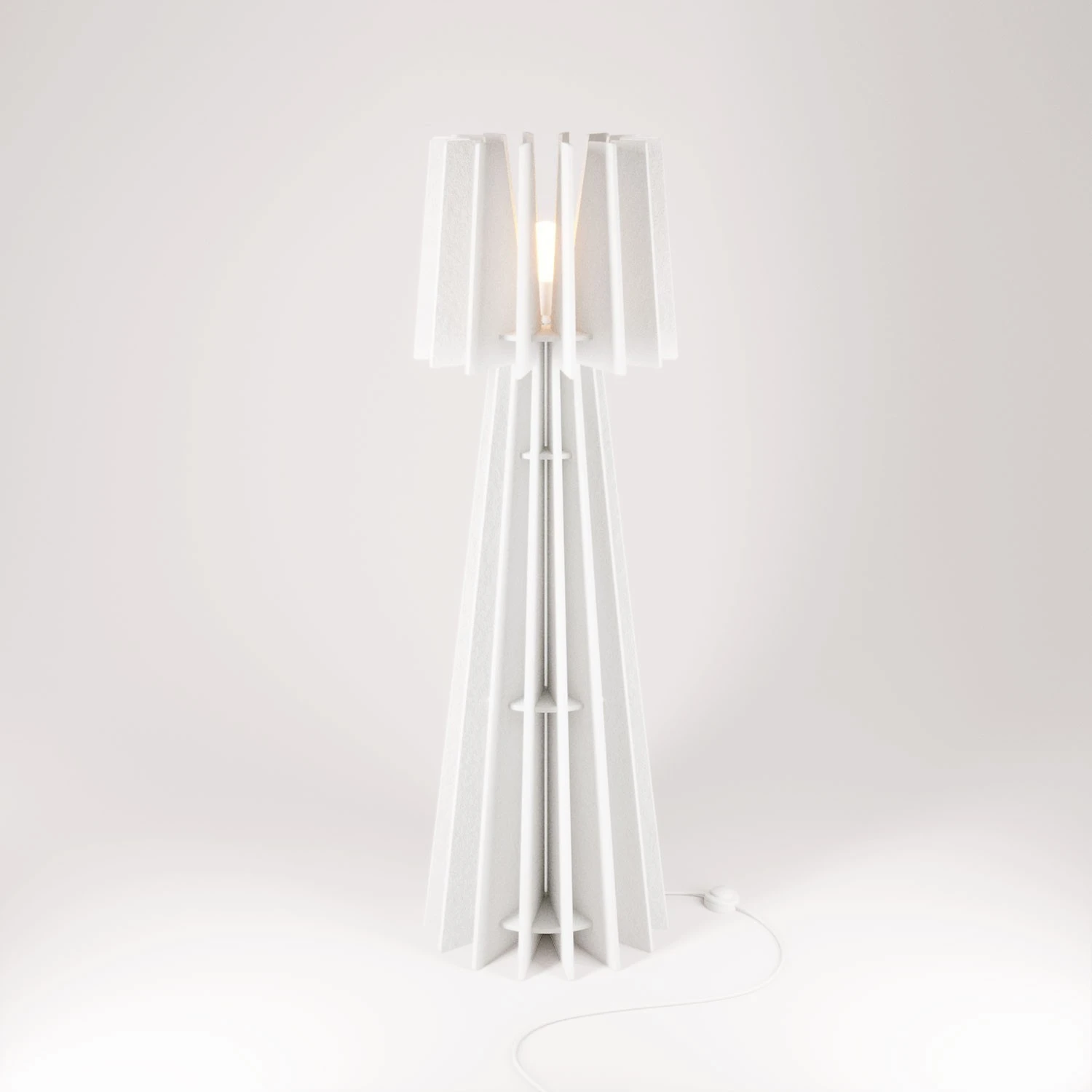 SHHINE lampada da terra in materiale fonoassorbente