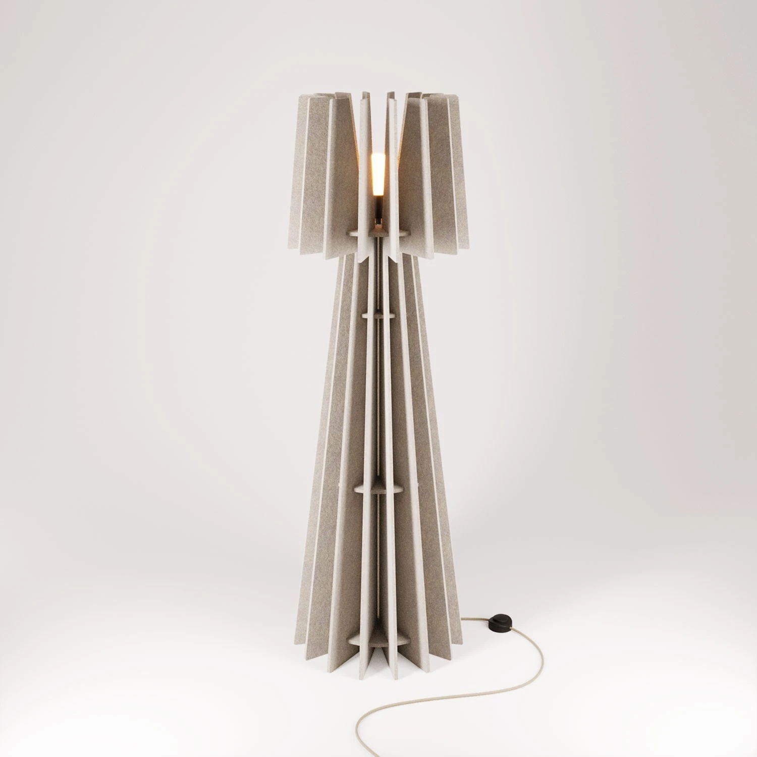 SHHINE lampada da terra in materiale fonoassorbente