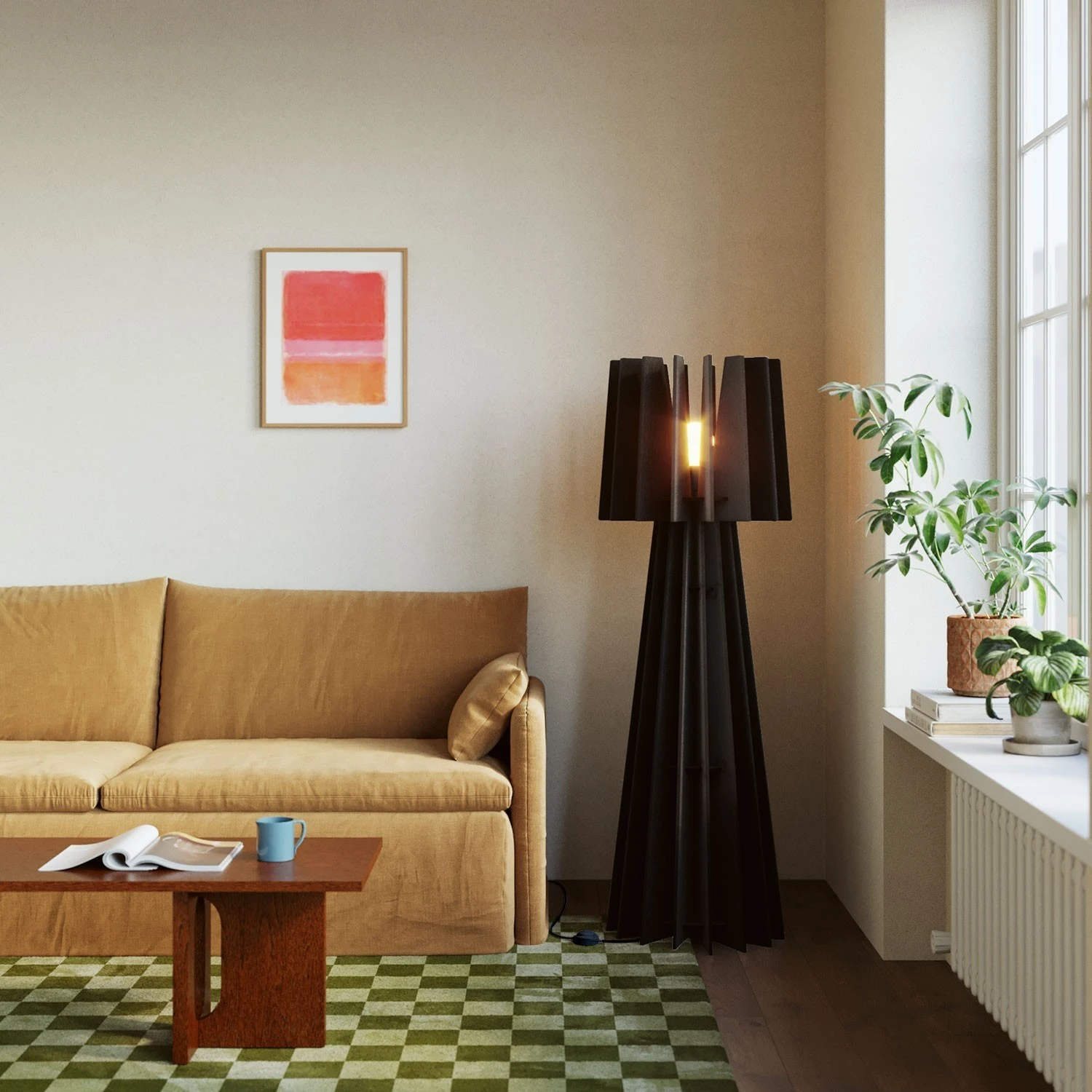 SHHINE lampada da terra in materiale fonoassorbente