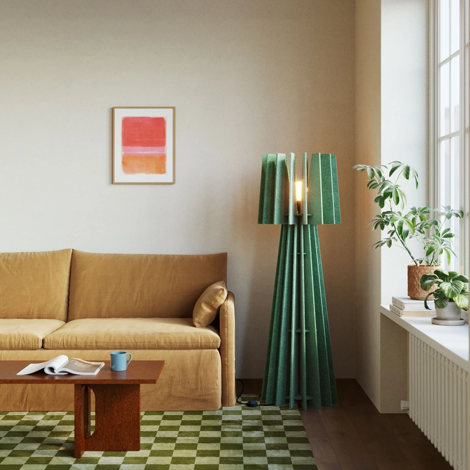 SHHINE lampada da terra in materiale fonoassorbente