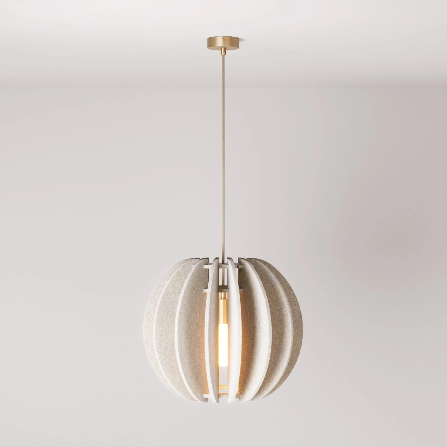 Lampada a sospensione con paralume ellittico LAMPSHHADE in materiale fonoassorbente